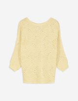 Pullover en tricot - Manches chauve-souris - Jaune clair