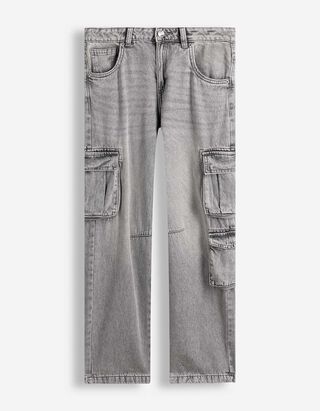 Cargo broek - Baggy fit - grijs