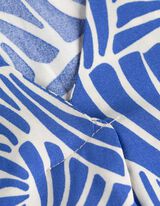 Bluse - Allover-Muster - hellblau