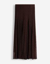 Jupe maxi longueur - Dentelle - brun fonc&eacute;