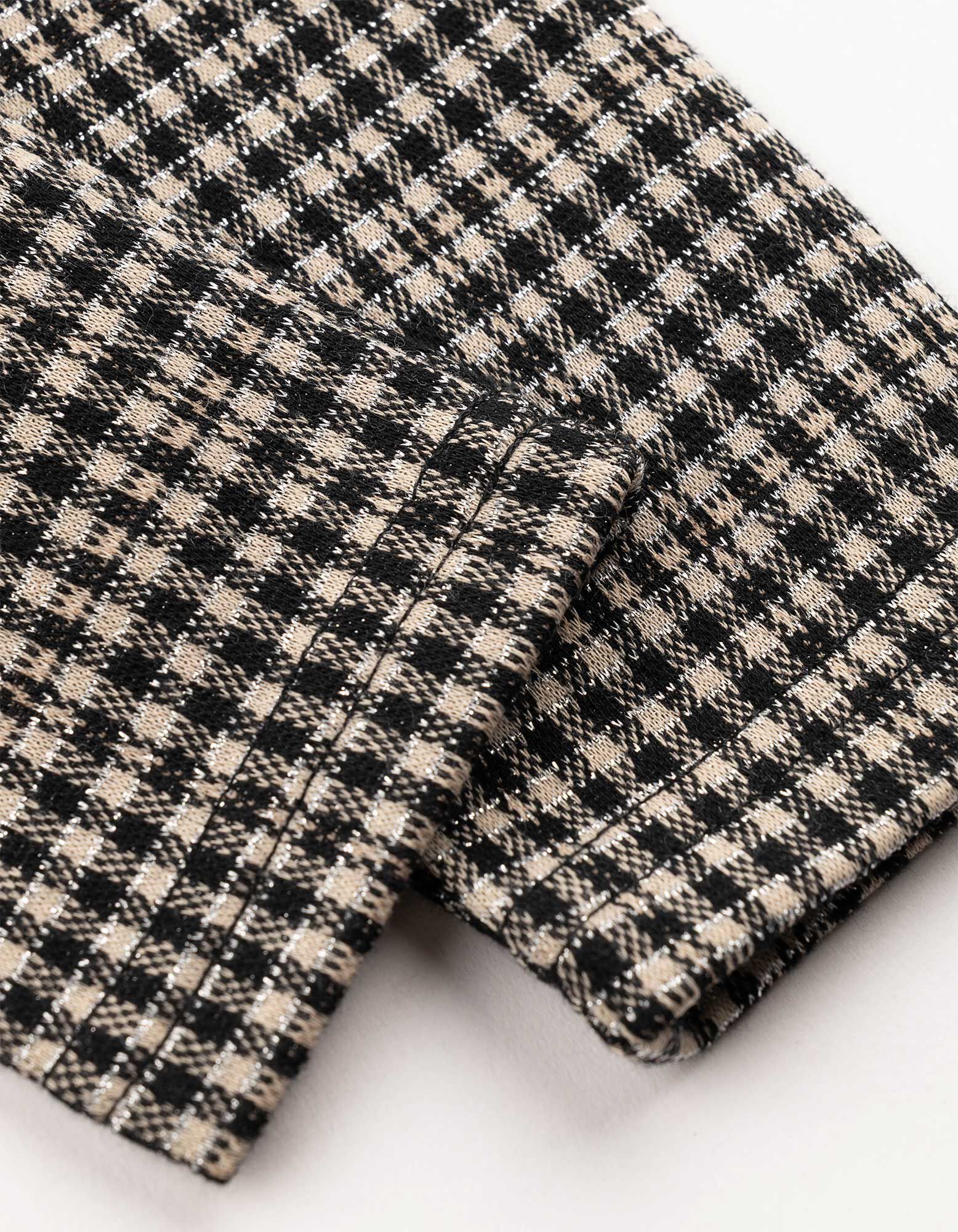 Leggings - Motif &agrave; carreaux - beige