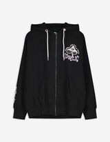 Sweatjacke - R&uuml;ckenprint - schwarz