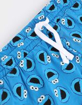 Set pijama alcătuit din bluză și pantaloni scurți - Cookie Monster - Alb