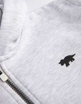 Felpa aperta - Tasca a marsupio - grigio chiaro