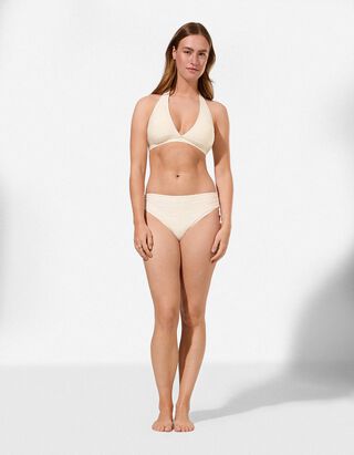 Badehose - Strukturiertes Material - Beige