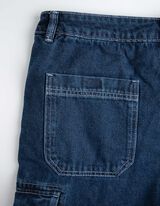 hlače z velikimi žepi - Pono&scaron;en videz - temno modra