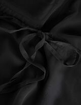 Poncho kąpielowy - sznurowanie - czarny