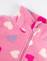 Pulover din fleece - Imprimeu allover - Roz