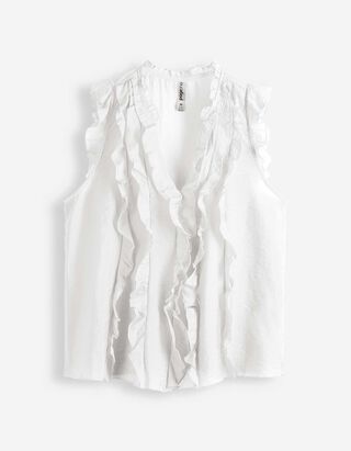 Bluse - Volants - Off-White