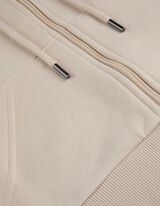 Trumpas džemperis - Gobtuvas su įvertu raišteliu - smelio spalvos