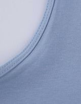 Top - Percentuale di tessuto elasticizzato - celeste
