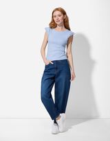 top - falbany - jasny niebieski