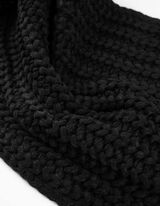 Šál - Hrubý úplet - cierna