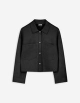 Blazer - Lederoptik - schwarz