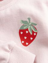 Sweatshirt - Material-Mix - rosa