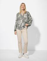 Pluus - allover-tr&uuml;kk - tumeroheline