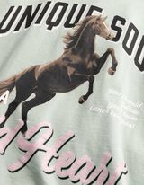 T-Shirt - Glitzerprint - hellgr&uuml;n