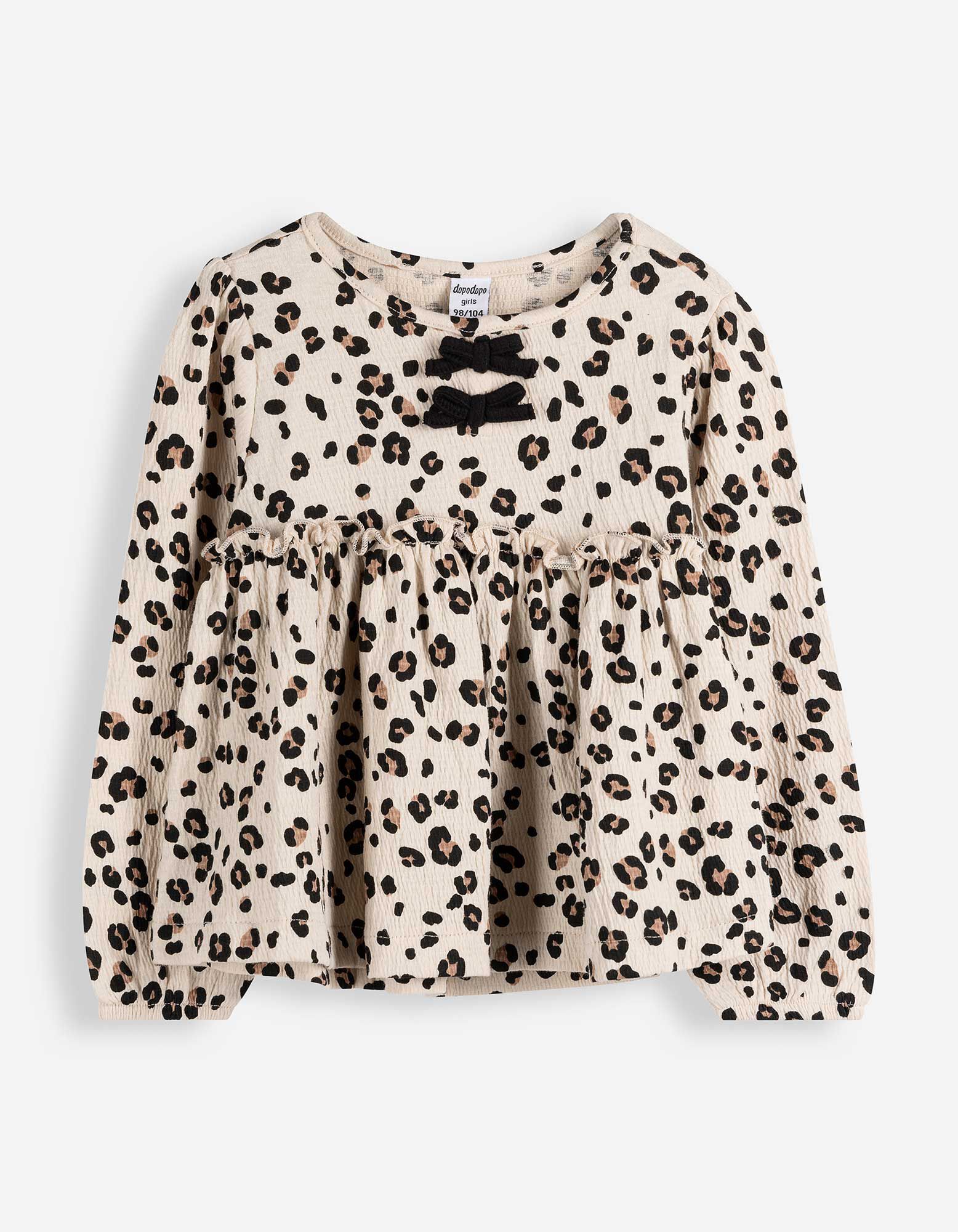 Blusenshirt - Cr&ecirc;pe - Beige