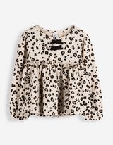 Blusenshirt - Cr&ecirc;pe - Beige