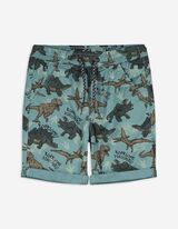 Pantaloncini - Motivo allover - turchese