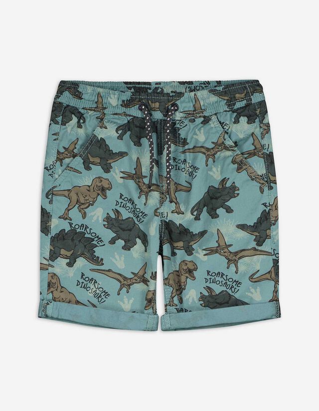 Pantaloncini - Motivo allover - turchese