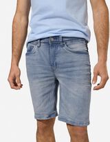 Jeansshorts - Wascheffekte - Hellblau