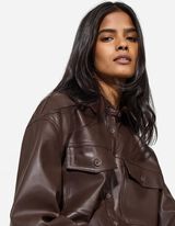 Koszula dżinsowa - PU - ciemny czerwony