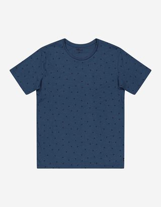 T-shirt - Imprim&eacute; all-over - Bleu fonc&eacute;