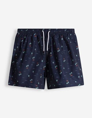 Badehose - Print - dunkelblau