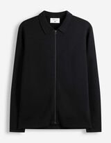 Pleten&yacute; sveter - Zips - Čierna