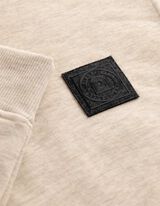Sweatshirt - Schalkragen - Beige