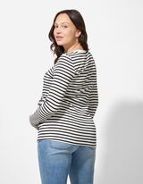 Zwangerschapsshirt - Strepen - zwart