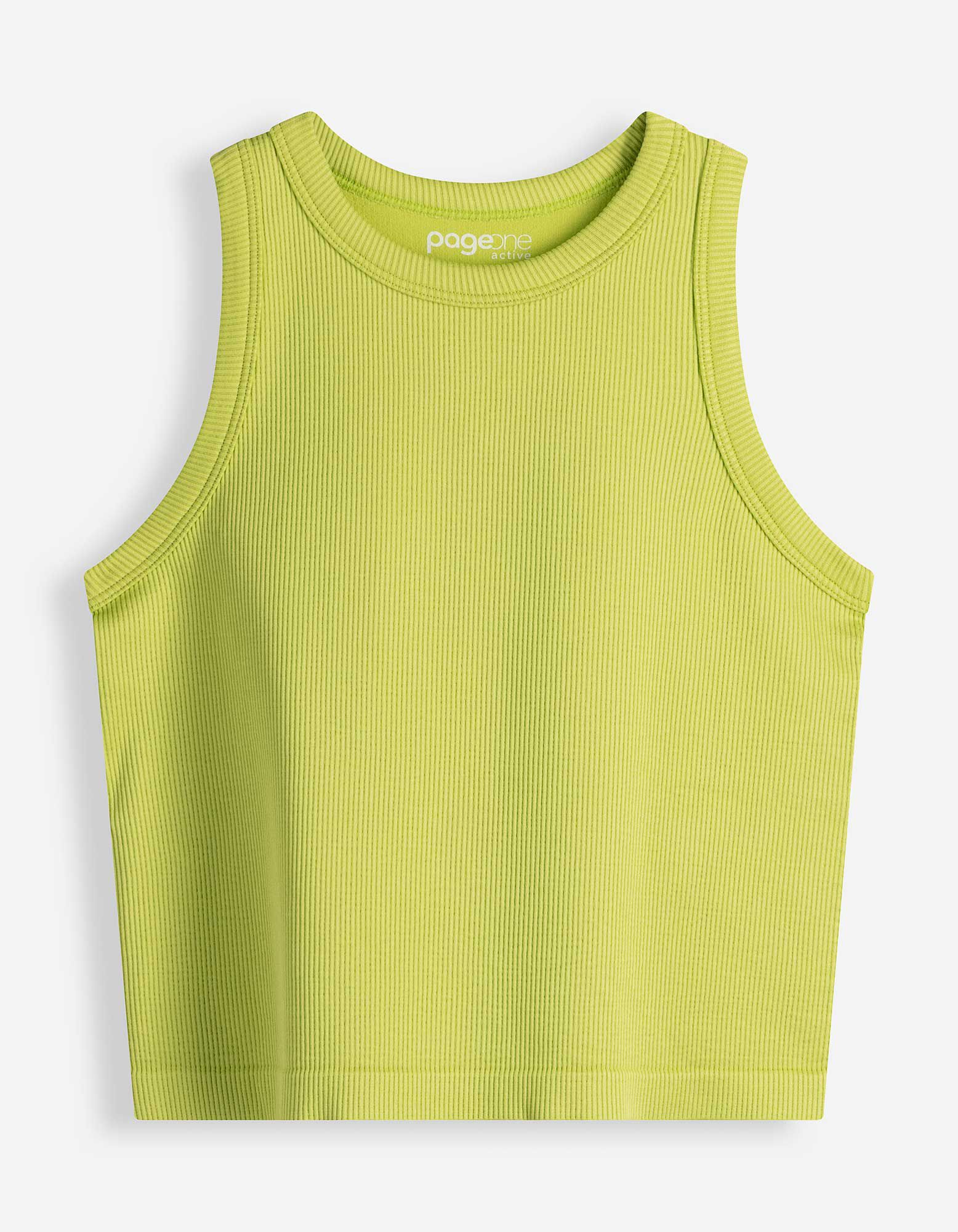 Cropped Top - Nahtlos - Lime