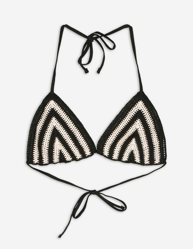 Bikini top - Șireturi - Negru