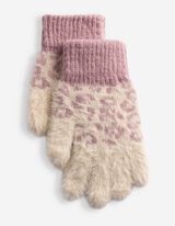 Handschuhe - Leopardenmuster - Wei&szlig;