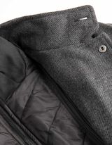 płaszcz - Wełniany wygląd - ciemny szary