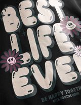 Kleid - R&uuml;ckenprint - schwarz