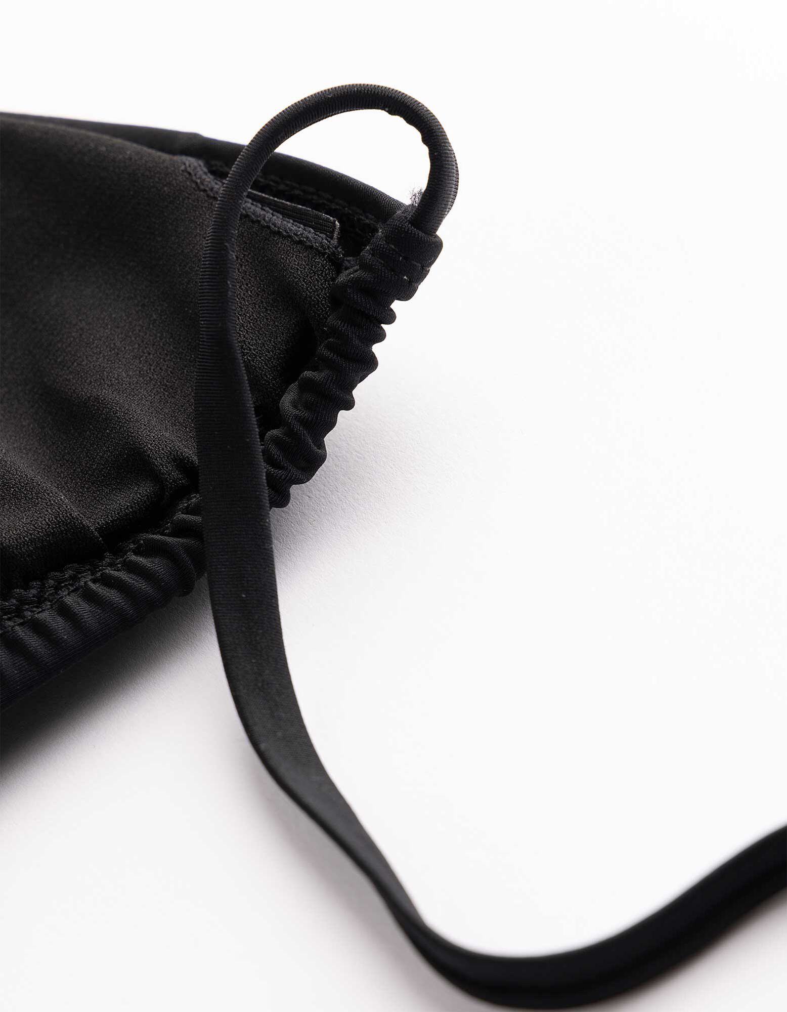 Haut de bikini - La&ccedil;age - noir