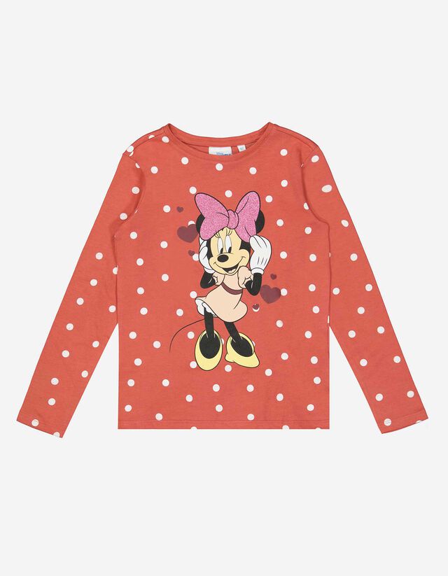 Tričko s dlhými rukávmi - Minnie Mouse - ruzova