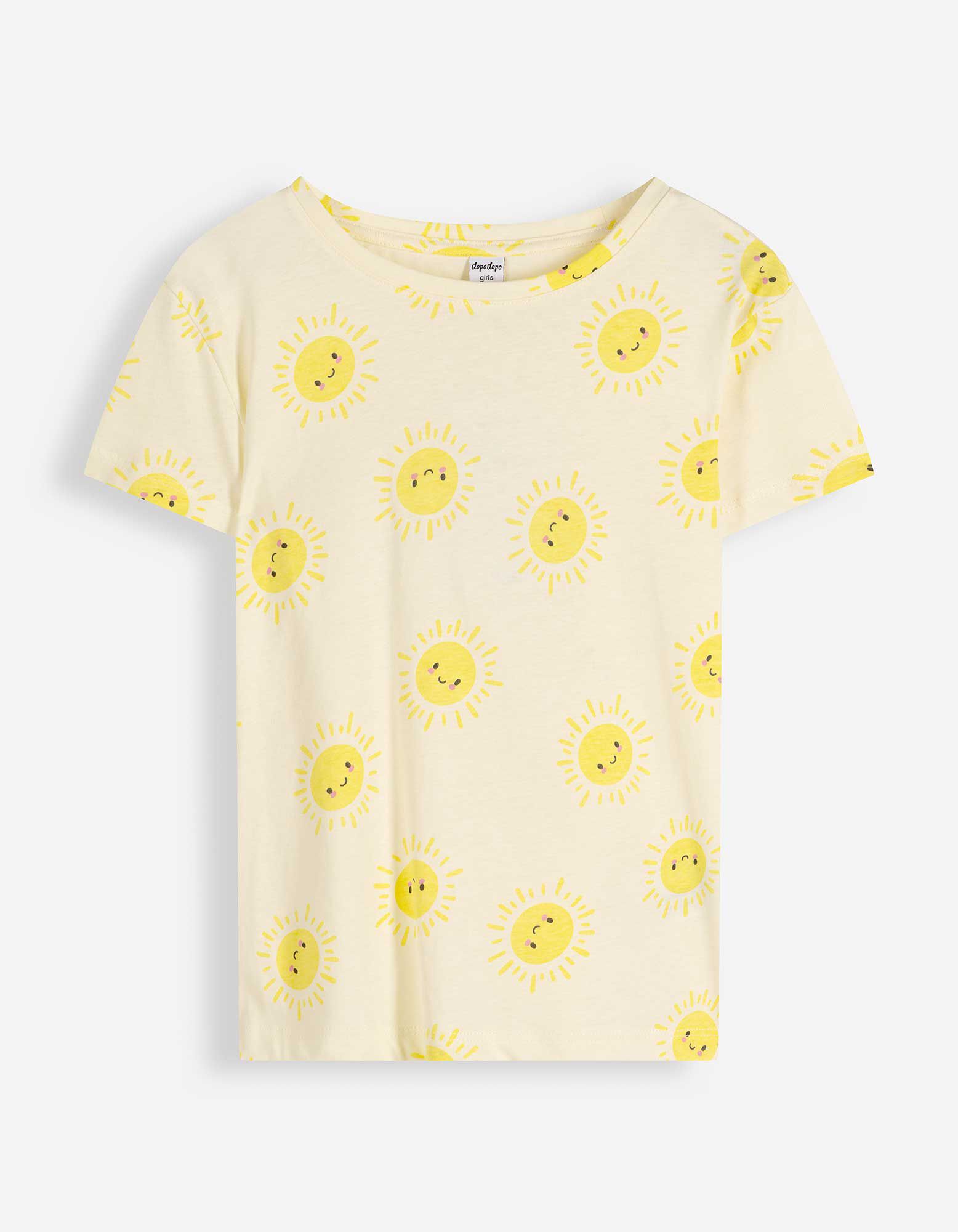 T-Shirt - Allover-Print - Gelb