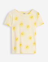 T-Shirt - Allover-Print - Gelb