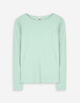 Shirt - Geribde structuur - groen