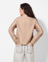 Bluse - Viskose-Mix - beige