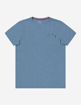T-shirt - Poche-poitrine - Bleu