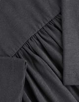 Šaty - Trblietavá potlač - tmavoseda