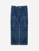 Pantaloni cargo - Effetto consumato - blu scuro