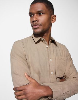 Hemd - Leinen-Optik - hellgr&uuml;n