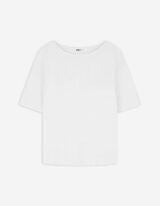 Camicia in maglia - Scollo a barchetta - bianco