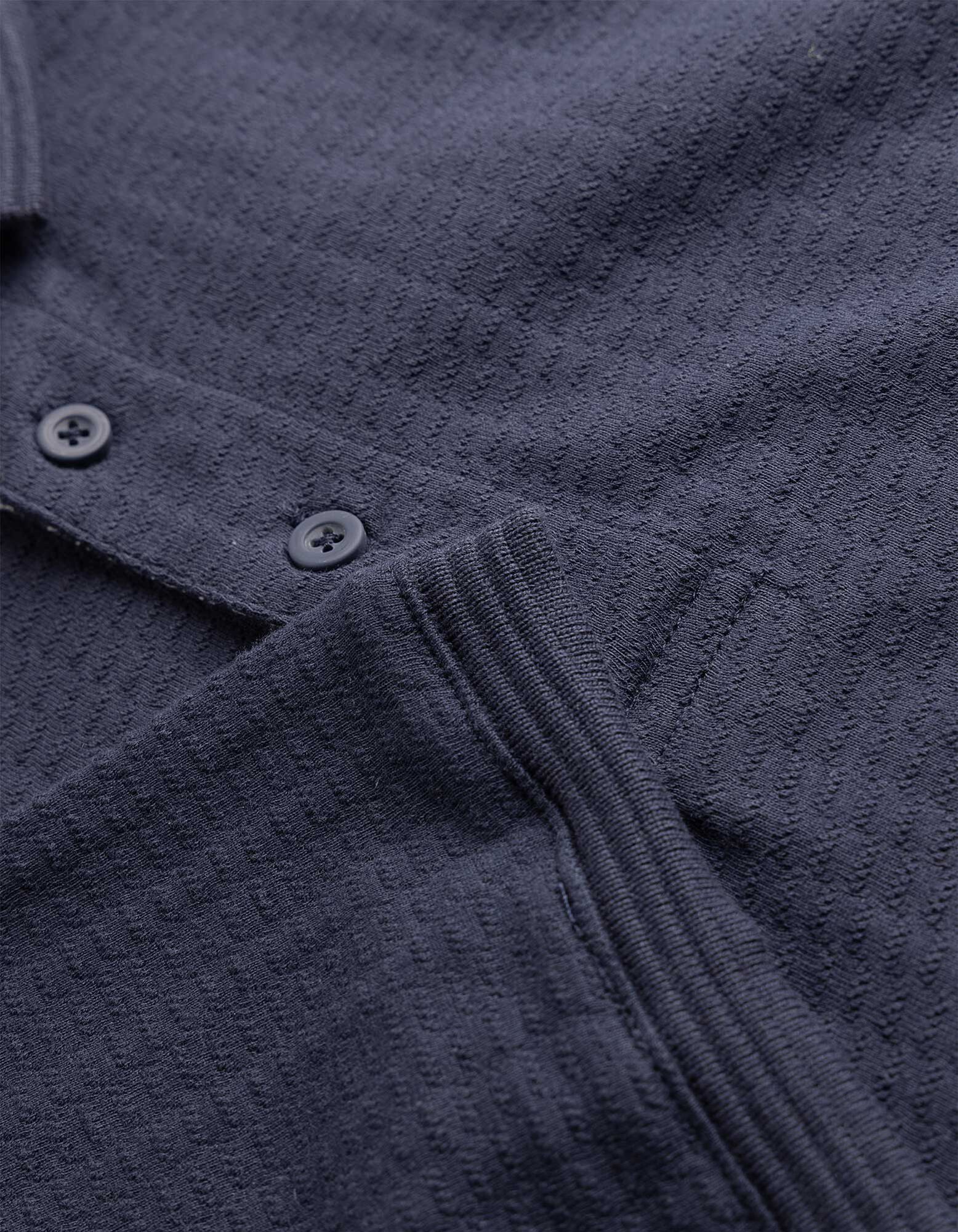 Polo - Unicolore - Bleu fonc&eacute;