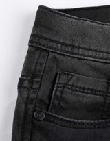 Jeans - Effetto consumato - nero